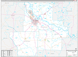 Pine Bluff Metro Area Wall Map Premium Style 2026